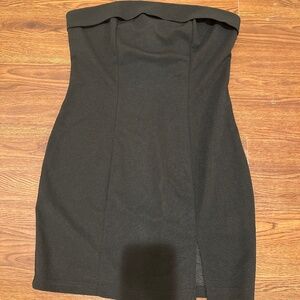 SHEIN black mini strapless dress